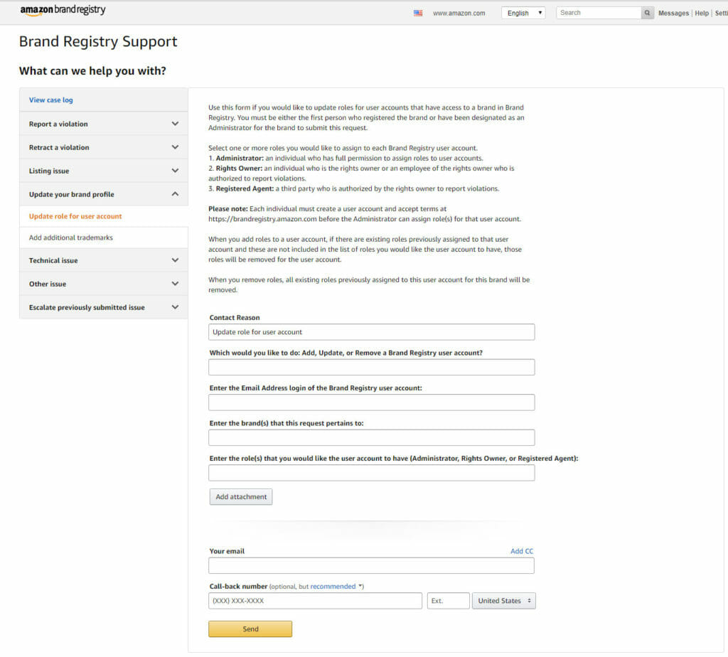 amazon brand registry trademark requirements